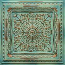 223 - La Scala 2 ft. x 2 ft. PVC Glue-up or Lay in Ceiling Tile in Natural Patina (100 Sq.ft / Pack) - 25 Pieces