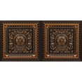 thumbnail image 1 of 223 - La Scala 2 ft. x 4 ft. PVC Glue-up or Lay in Ceiling Tile in Antique Copper (80 Sq.ft / Pack) - 10 Pieces, 1 of 6