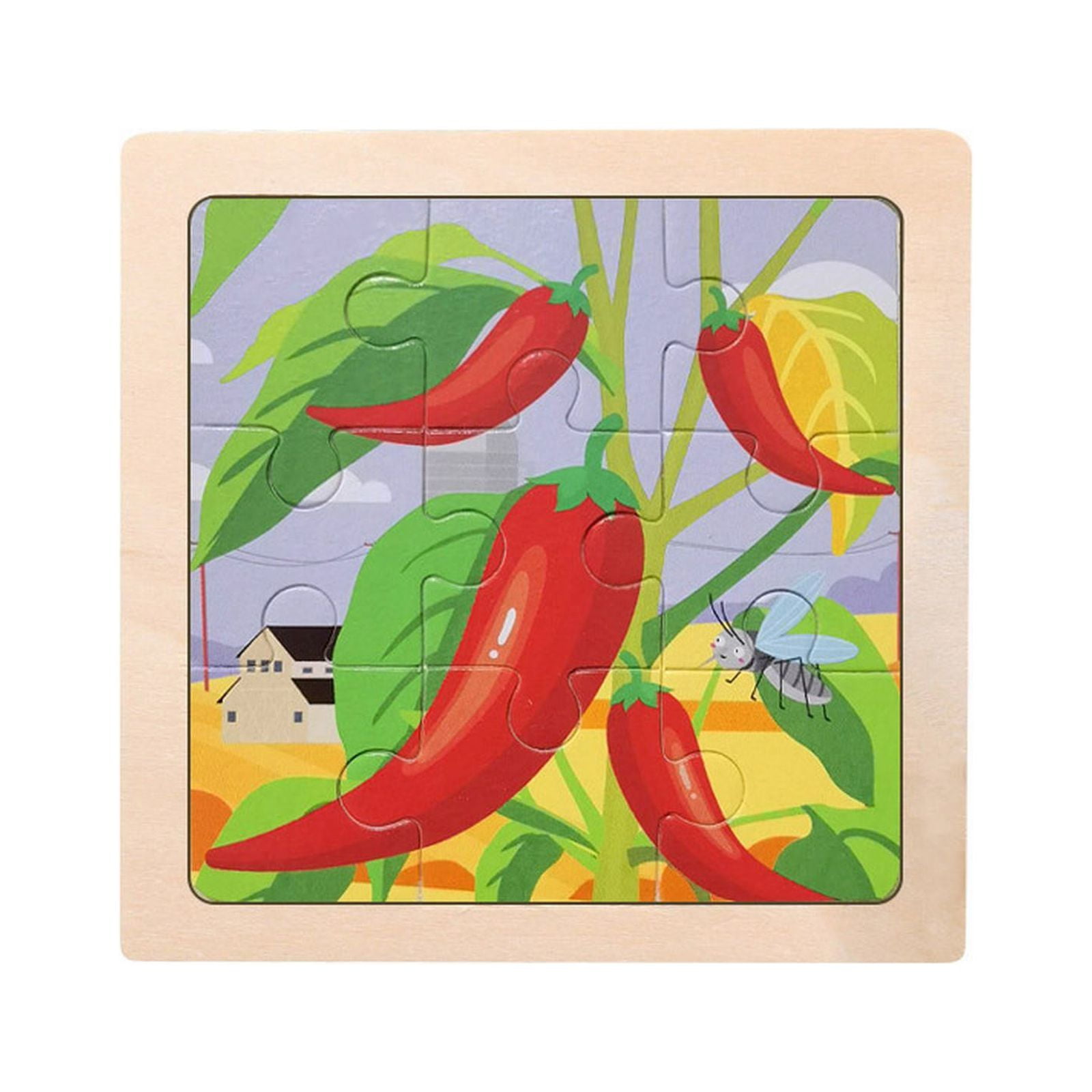 22300 Magyar Craziest NinePiece Wooden Puzzle Cartoon Animal Car Wooden Puzzle Children's Early