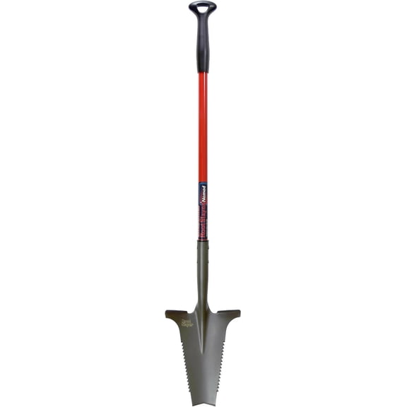 22311 Nomad Garden Spade, Serrated Edge, Red