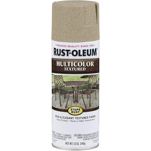223524 Stops Rust Multi-Color Textured Spray Paint, 12 oz, Desert Bisque, 12 Fl Oz New Version