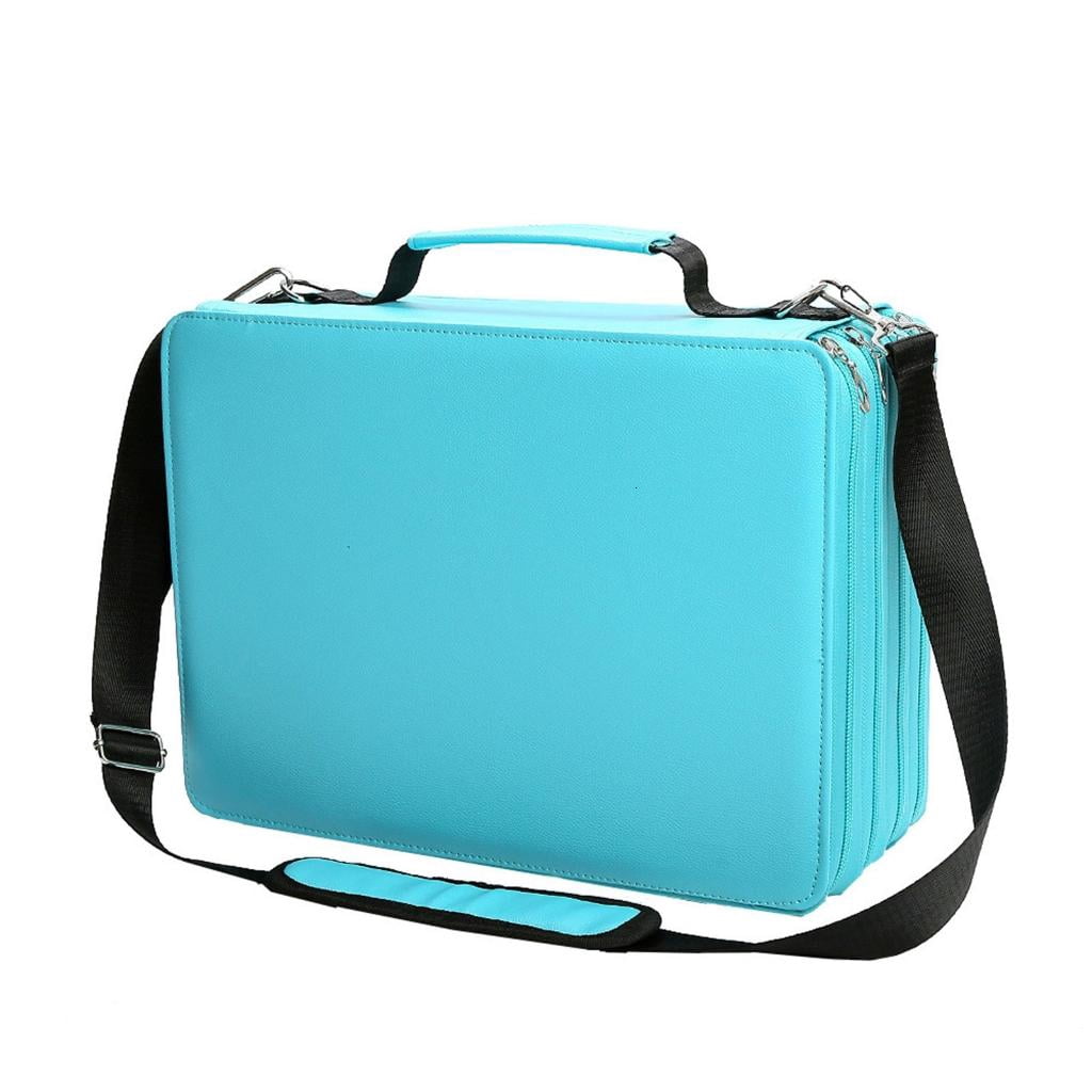 224 Slots Large Capacity Multilayer Marker Case with Shoulder Strap for Permanent Paint Marker Sketch Markers Storage