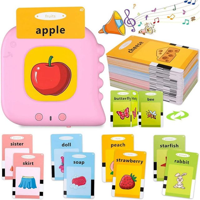 224 Talking Flash Cards for Toddlers 24 Years,Pocket Speech for Toddlers,Autism Sensory Toys