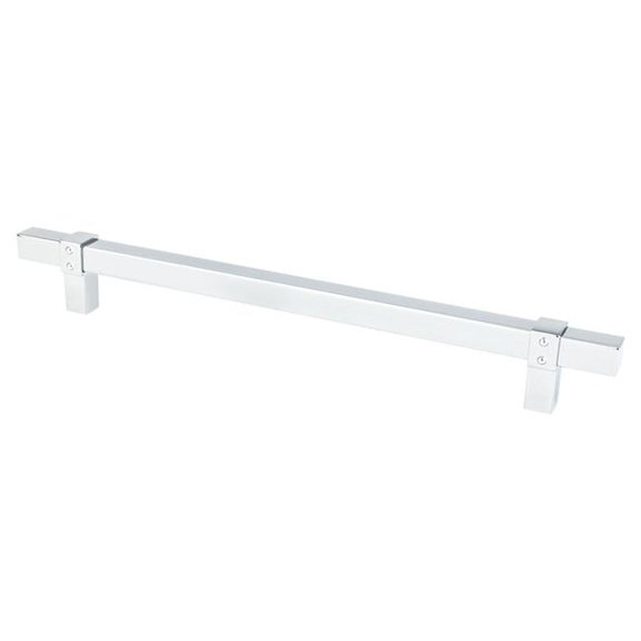 224 mm Center to Center Rivet Rebel Cabinet Pull, Polished Chrome