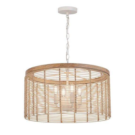 Vannerie 4 Light Large Pendant by Maxim - 22445NAEC