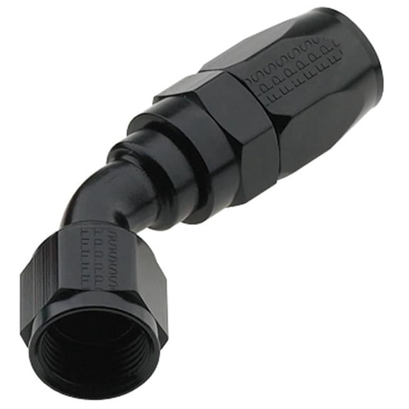 224516-BL 45 deg 2000 Series Pro-Flow -16 AN Hose End, Black