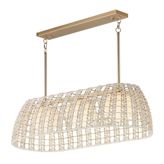 22483SWGLD-Maxim Lighting-Macrame - 3 Light Linear Pendant-12.5 Inches Tall and 43.75 Inches Wide