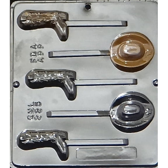 225 Cowboy Hat & Boot Lollipop Candy Mold
