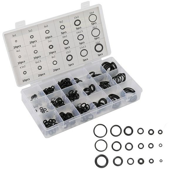 225 Pcs Rubber O Ring Oring Seal Plumbing Garage Sealing Assort Set Kit Smile Home