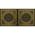 thumbnail image 1 of 225-Steampunk 2 ft. x 4 ft. PVC Glue-up or Lay-in Ceiling Tile in Antique Brass (80 Sq.ft / Pack) - 10 Pieces, 1 of 2