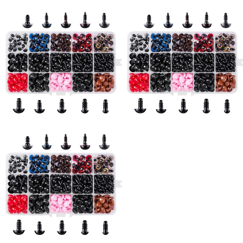 2256PCS Safety Eyes and Noses for Amigurumi Stuffed Crochet Eyes with Washers Craft Doll Eyes for Amigurumi Teddy Bear