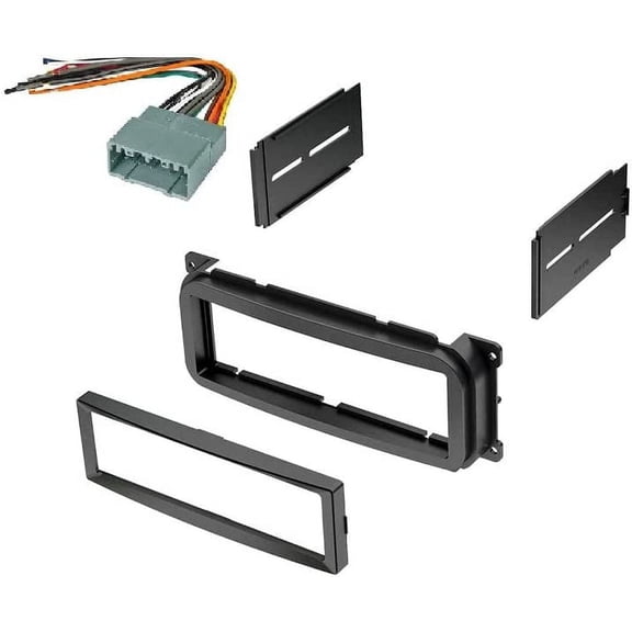 225FWY Car Stereo Dash Installation Kit for 1998-2007 Jeep Chrysler Dodge (Dash Kit + Harness)