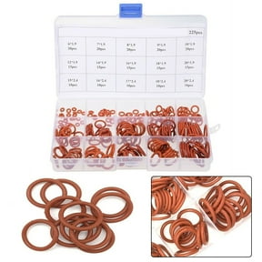 TeeRees 225Pcs Red Silicone O Ring Assortment Kit for Extreme Temperature Resistance