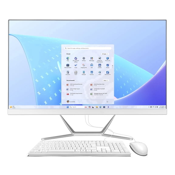 PTZZHEDM 27" All-in-One Business Computer, i5-11400, 16GB RAM, 1TB SSD, Win10 Pro, White