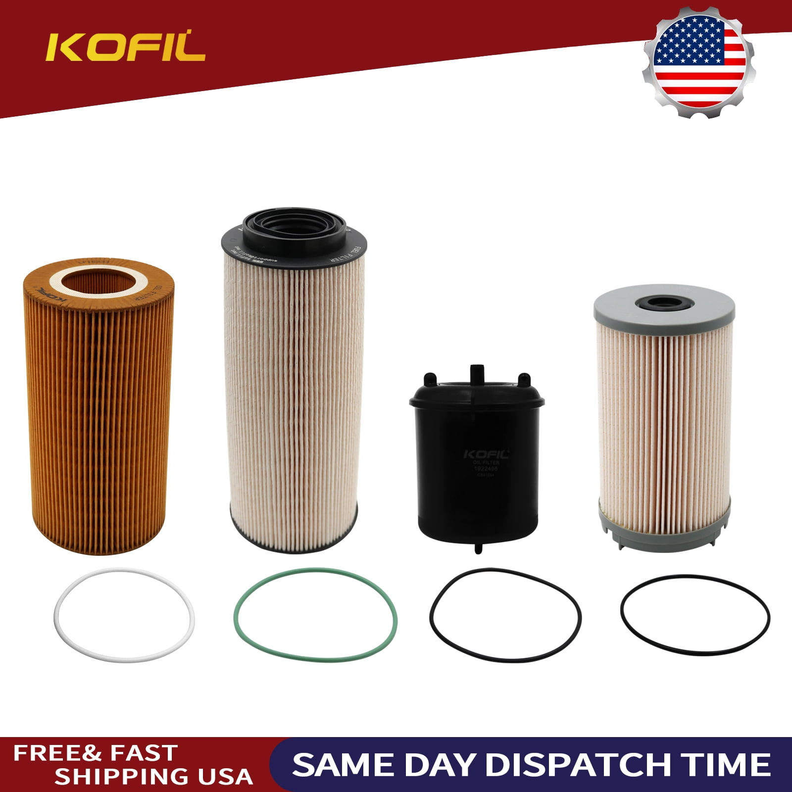 2277129 Fuel Water Separator Filter,1948921 Oil Filter,1922496 Oil ...