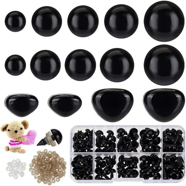 227PCS Safety Eyes and Noses for Amigurumi with Washers 611.5mm Craft