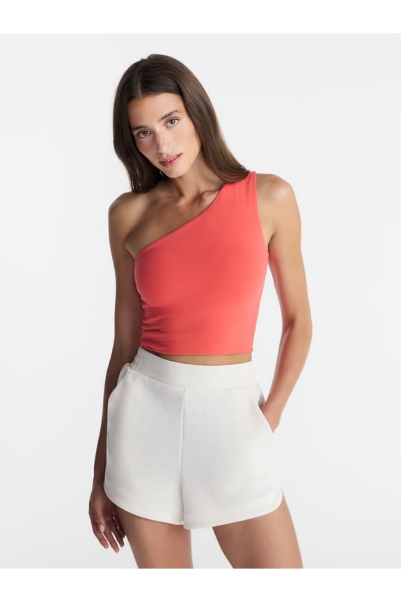 Women's One Shoulder Sports Bra, Sizes XS-XXXL