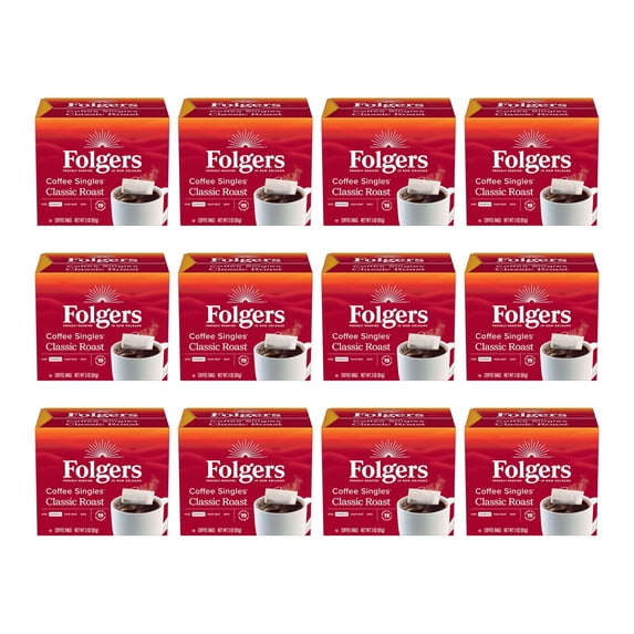 (228 Count) Folgers Singles Classic Roast, Coffee Bags