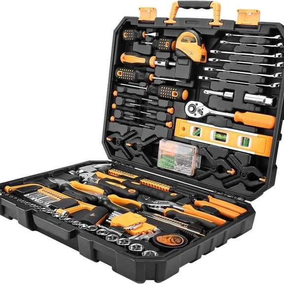 228 Piece Socket Wrench Auto Repair Tool Combination Package Mixed Tool Set Hand Tool Kit with Plastic Toolbox Storage Case
