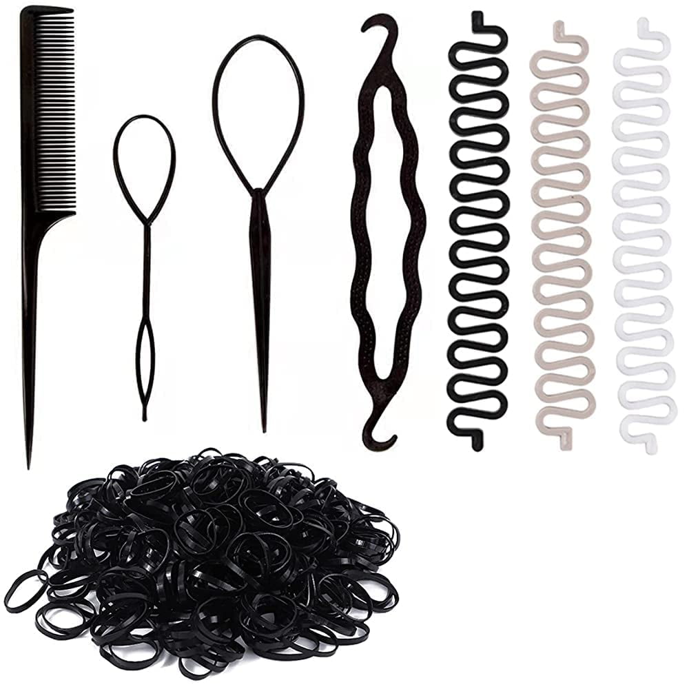 229 Pcs Hair Styling Set,Topsy Tail Hair Tool,Hair Braiding Tools Magic ...