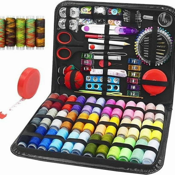 229 Pcs Sewing Kit for Adults, Needle and Thread Kit for Sewing, Professional Sewing Supplies Accessories with Tailor Scissors, 41XL Thread, 30 Needles, Thread Snips and More for Travel Home