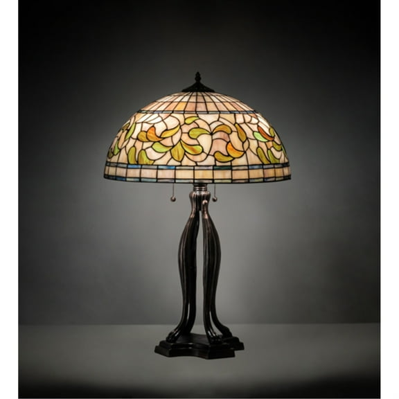 229126 Meyda 30" High Tiffany Turning Leaf Table Lamp