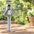 2292 Chamfer Bit With 45-degree 7/16-inch Length - Walmart.com