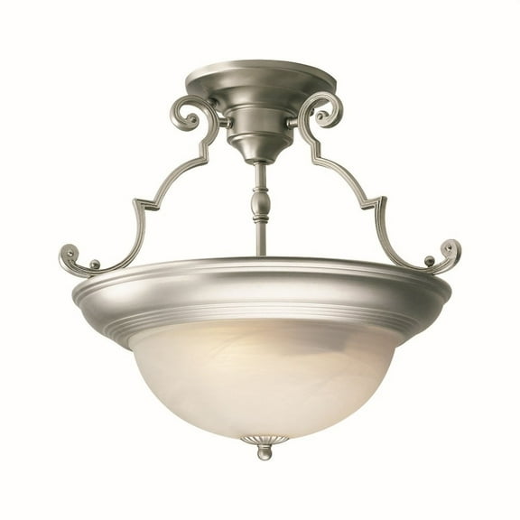 2298-02-55-Forte Lighting-Brandi - 2 Light Semi-Flush Mount-14 Inches Tall and 15 Inches Wide