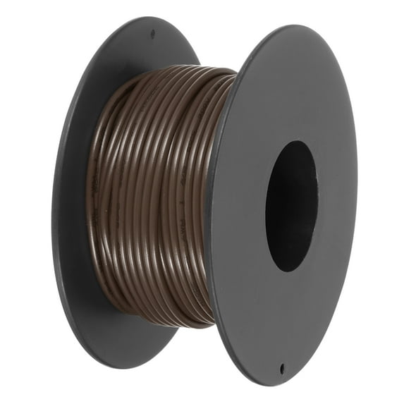Uxcell 22AWG Stranded Wire Hookup 15M/49ft Brown Electrical Wire UL1007 Spool