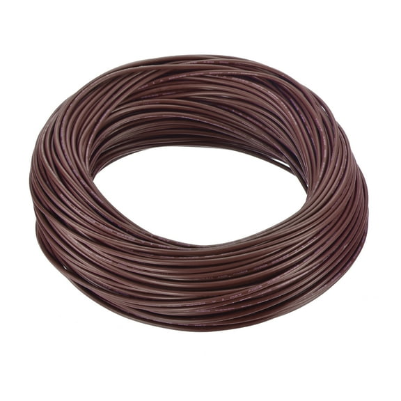 22AWG Wire 22 Gauge Stranded Wire Hookup Wire, UL1015 Tinned Copper Wire 50m/164ft Brown
