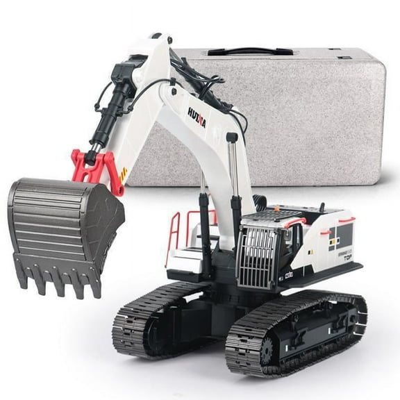22CH HUINA 1594 RC Metal Excavator 1/14 Model Toys Radio Light Battery Sound