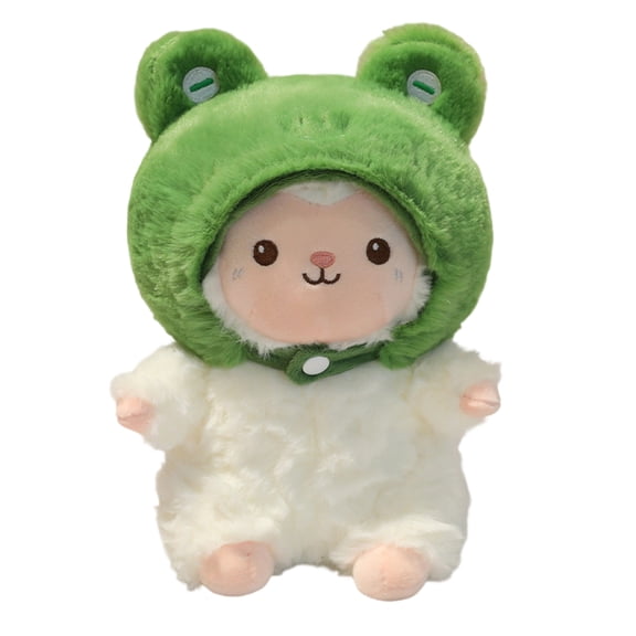22Cm Plush Toy Frog - Themed Lamb Stuffed Animal, Creative Festive Design With Soft Plush Fabric & Safe Pp Cotton Filling, For Kids Holiday Gifts Birthday Presents Daily