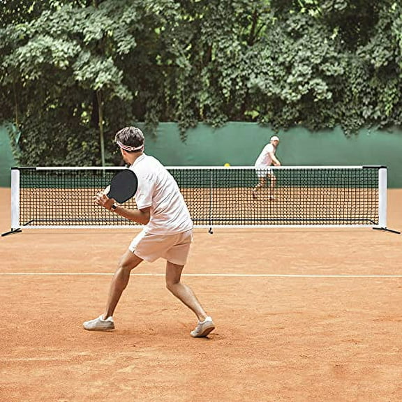 22FT Portable Pickleball Net Stand Set Metal Frame and Regulation Size Net w/Carrying Bag Indoor Outdoor Activities Game Play