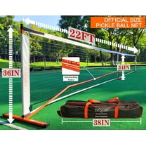 22FT Regulation Pickleball Net Kit with Portable Steel Frame & Carry Bag for Driveway & Backyard