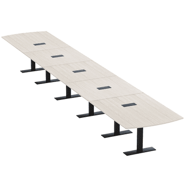 22Ft Arc Rectangle Modular Conference Table Electric Modules T-Bases