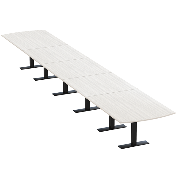 22Ft Arc Rectangle Modular Conference Table Electric Modules T-Bases