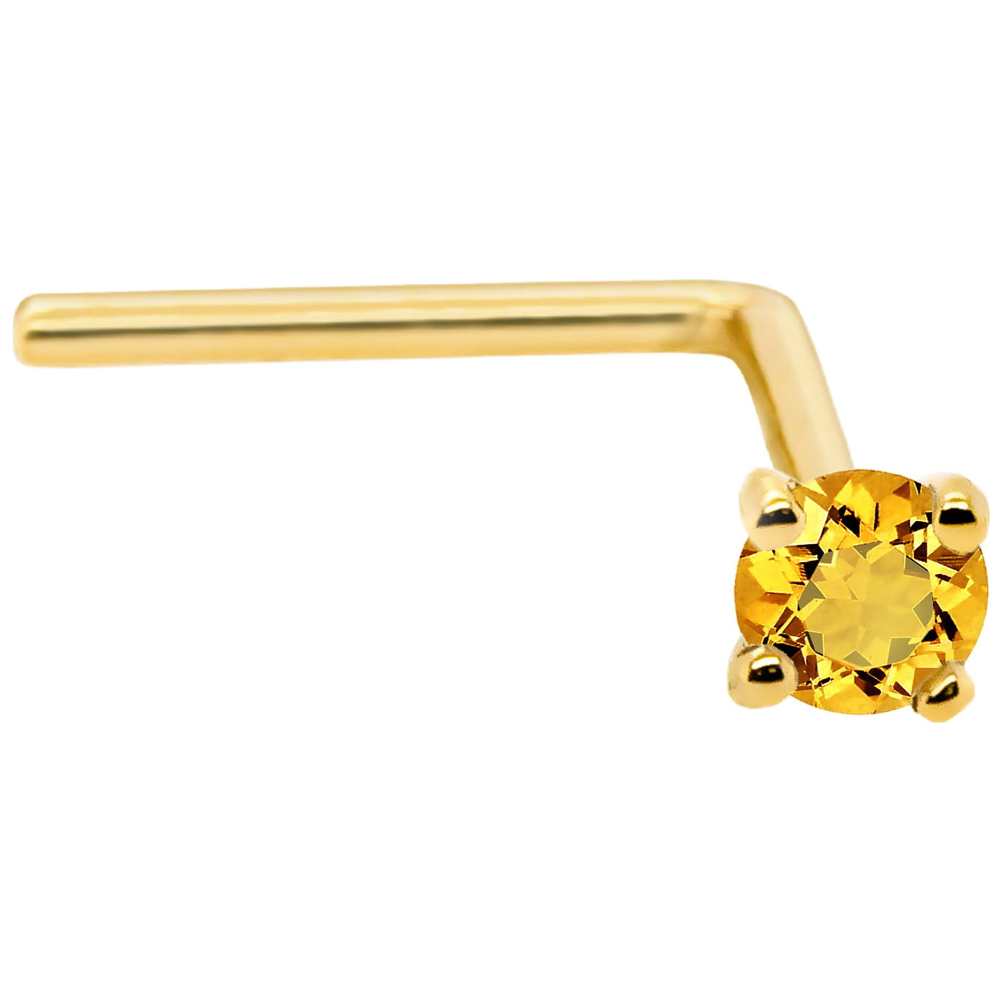 Citrine clearance nose stud