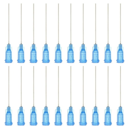 Uxcell 22Ga Dispensing Needles, 102Pcs 1.5" Industrial Blunt Tip Dispensing Needle for Refilling Liquid Inks Adhesive Glue Oil, Blue
