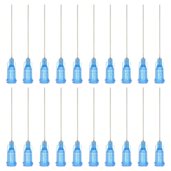 Uxcell 22Ga Dispensing Needles, 102Pcs 1.5" Industrial Blunt Tip Dispensing Needle for Refilling Liquid Inks Adhesive Glue Oil, Blue