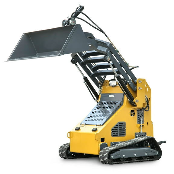 22HP Mini Skid Steer Loader Dual Cylinder GAS Engine Automatic Bucket Leveling Stand-on Track Loader