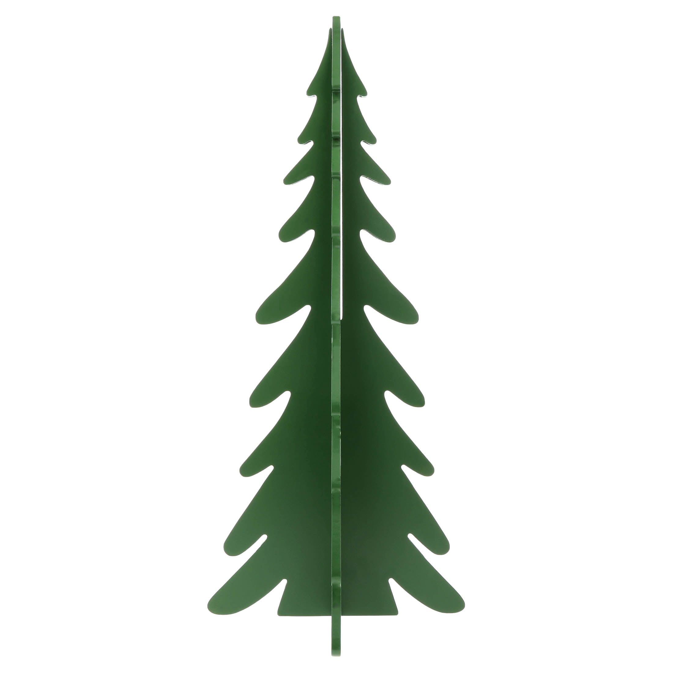 Wooden Slotted Tree Christmas Decoration, Green, 22", by Holiday Time