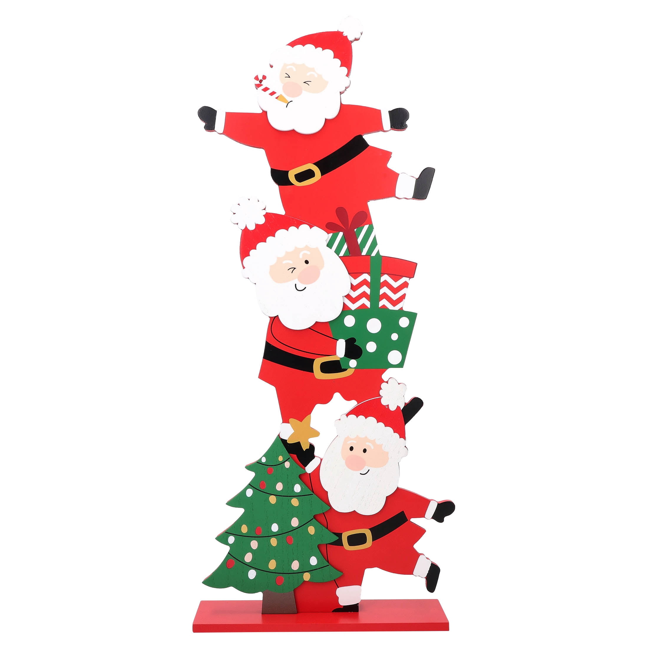 Santa Stack Christmas Porch Greeter, Multicolor, 22", by Holiday Time