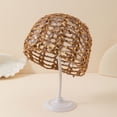 thumbnail image 1 of 22IN Sparkly Sequin Crochet Beanie Hat - Mesh Skull Cap with Transparent Lining, Glitter Party Accessory for Women,Khaki, 1 of 4