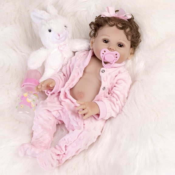 Realistic Reborn Dolls Full Body Silicone Vinyl 18 inch Lifelike Real Waterproof Girls Birthday Doll