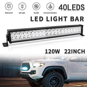 22 Inch 120W LED Light Bar, IP67 Waterproof 120W Spot Flood Combo Off Road Work Light Bar, Adjustable Aluminum Mount Driving Fog Lamp for Truck Jeep ATV UTV SUV Boat Tractor
