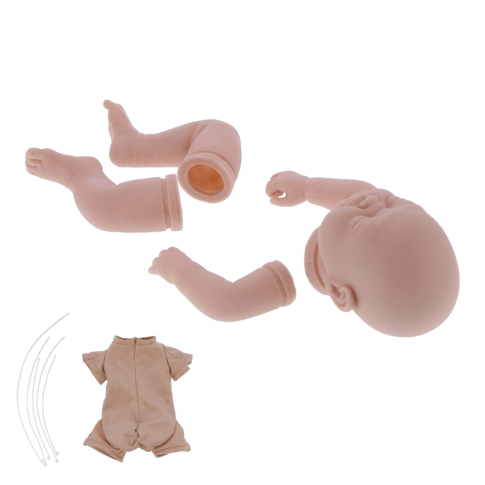 22Inches DIY Doll Kit Unpainted Blank Doll Infant Baby Soft Limbs
