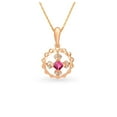thumbnail image 1 of 22K/18K Real Certified Fine Rose Gold Glamorous CZ Womens Pendant, 1 of 1