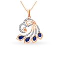 thumbnail image 1 of 22K/18K Real Certified Fine Rose Gold Pretty CZ Womens Pendant, 1 of 1