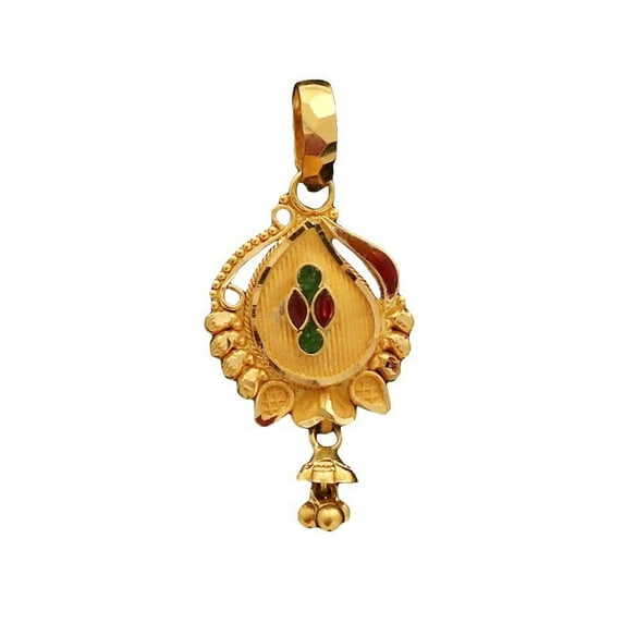 22K/18K Real Certified Fine Yellow Gold Classy Mangalsutra Pendant