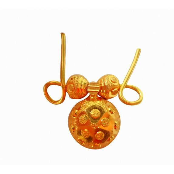 22K/18K Real Certified Fine Yellow Gold Divine Mangalsutra Pendant